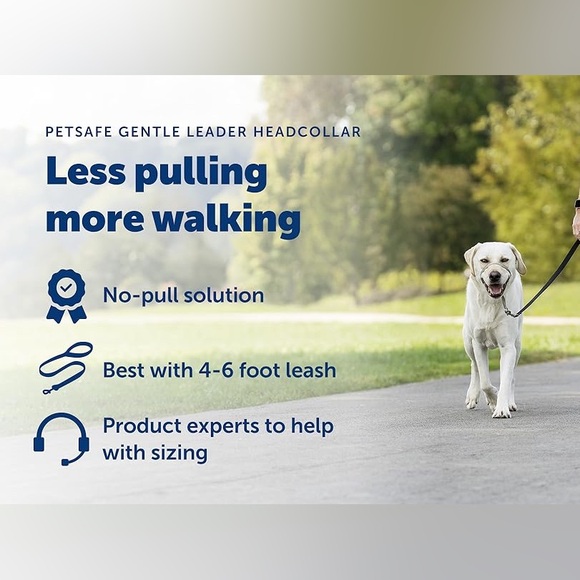 PETSAFE Gentle Leader Head Collar Stops Pulling Jumping Small up to 25lbs Black - Picture 8 of 14